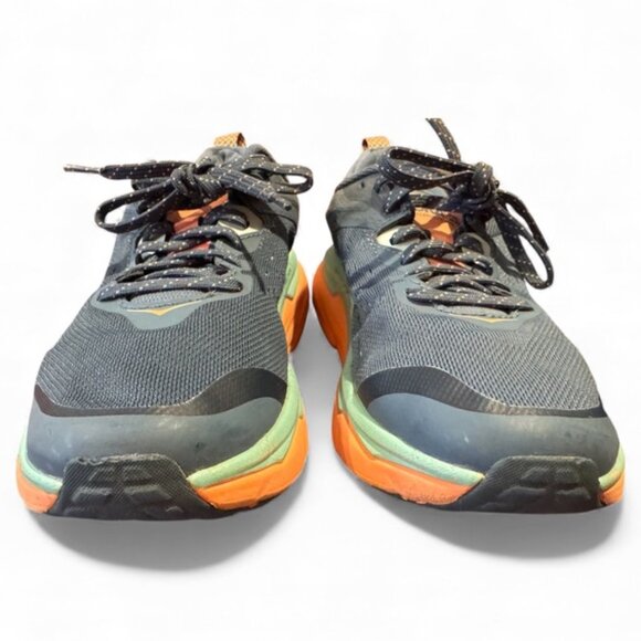 HOKA One One Challenger ATR 6 Real Teal Blue / Cantaloupe Running Shoes Size 9.5 - Picture 3 of 8